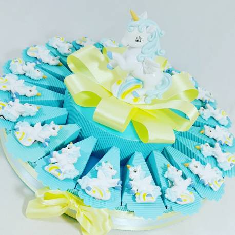 torta bomboniera unicorno magnete maschietto e salvadanaio bomboniere battesimo online