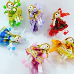Portaconfetti scatoline comunione bamboline multicolor graziose