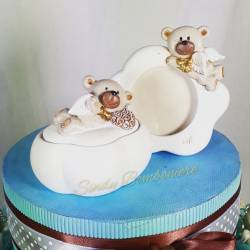 Torta bomboniera orsetti portachiavi DaddyHeart ideali per battesimo comunione cresima maschietto