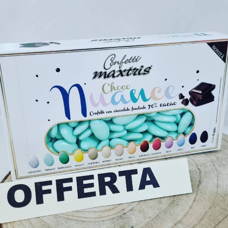 Confetti verde tiffany offerta Maxtris choco nuance