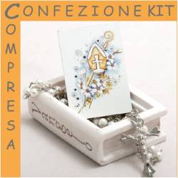 Bomboniere rosario Cresima scatolina vangelo