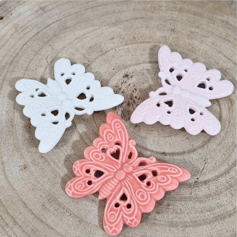 Farfalle ceramica bomboniere calamite colorate