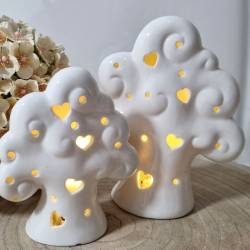 Bomboniere matrimonio ceramica albero della vita luce led