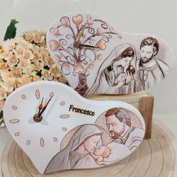 Orologio da tavolo Sacra Famiglia personalizzato