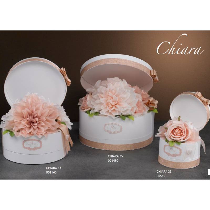 Bomboniere Cherry and Peach collezione Chiara scatole con fiori