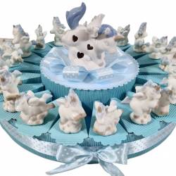 Torta bomboniere Battesimo unicorno porcellana bimbo offerta