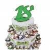Torta bomboniere 18 anni mappamondo calamite tema viaggio