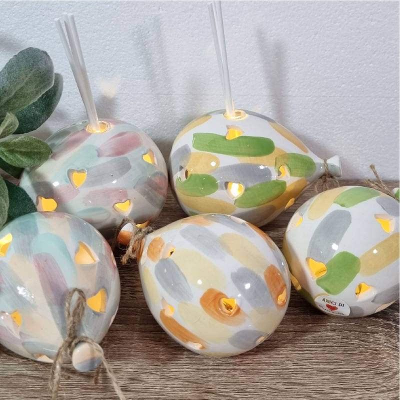 Cuore matto bomboniere palloncini in ceramica