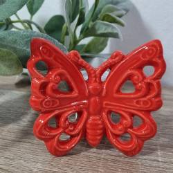 Bomboniere farfalle da appendere a muro ceramica rossa