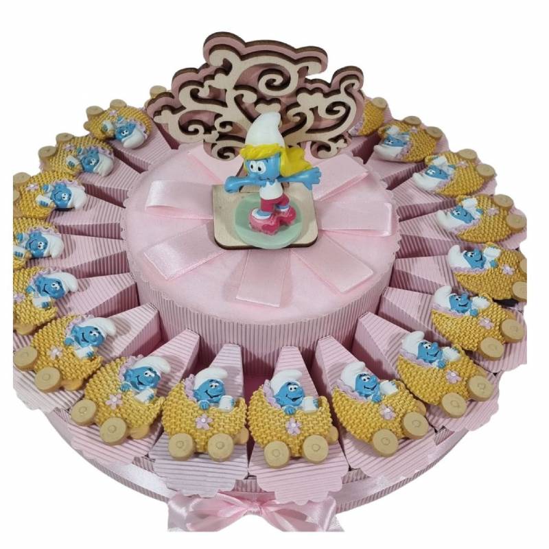 Scatolina solidale torta porta confetti Fiorellini Gialli