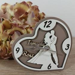 Bomboniere matrimonio orologio personalizzato con nomi a cuore