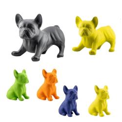 Bomboniere cagnolini bulldog statuette colorate polvere di ceramica