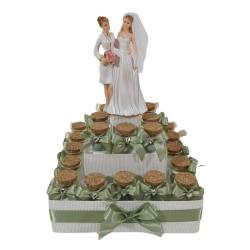 Torta bomboniere matrimonio civile moglie e moglie vasetti in vetro