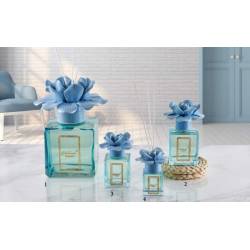 Profumatori bomboniere utili Melaverde fiore in ceramica azzurra shop online