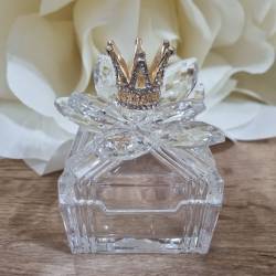 Bomboniere 18 anni corona portagioie fiori in cristallo