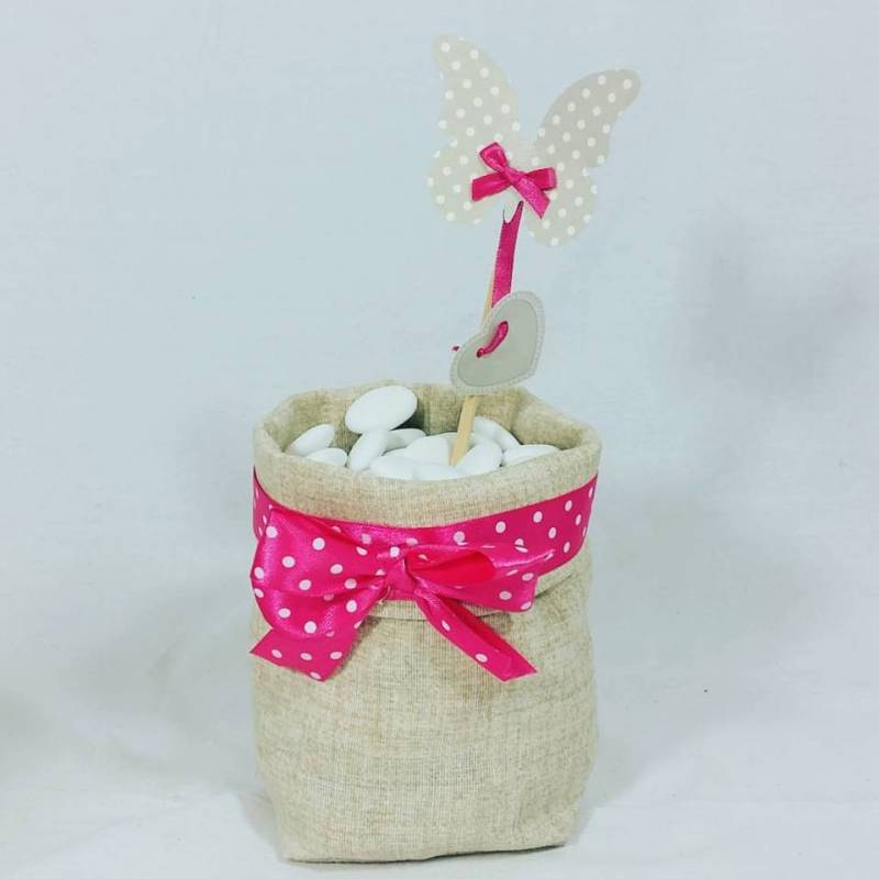 Confettata Fai Da Te Per Matrimonio SACCOTTO FUCSIA PER CONFETTATA FAI DA TE MATRIMONIO NOZZE BABYSHOWER
