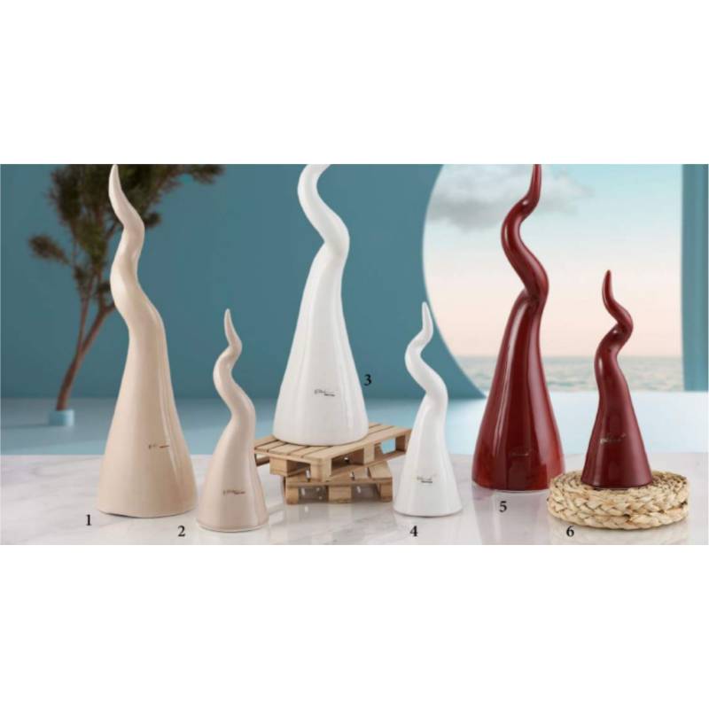 Bomboniere portafortuna Melaverde corni in ceramica colorata shop online