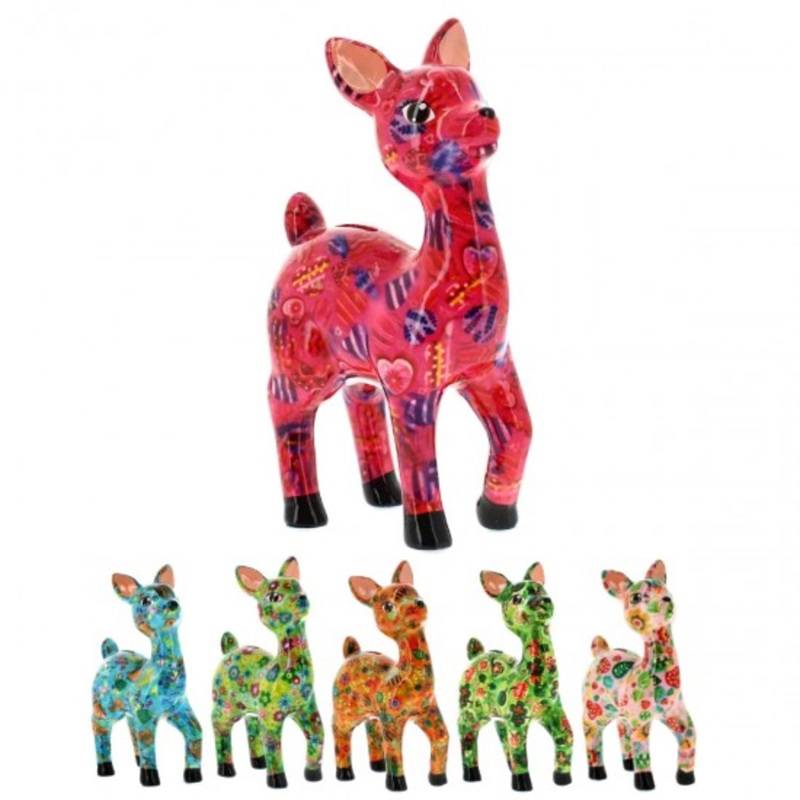 Bomboniere utili salvadanaio bambi Lilou in ceramica colorata