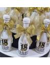 Mini Santero spumante bottiglie bomboniere personalizzate diciottesimo compleanno