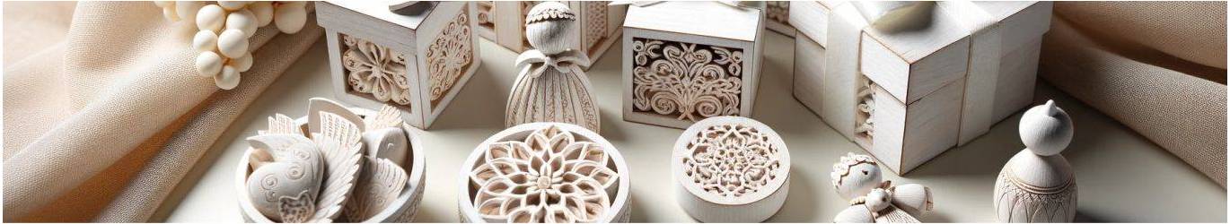 Bomboniere made in italy, dettagli in porcellana e legno pregiato
